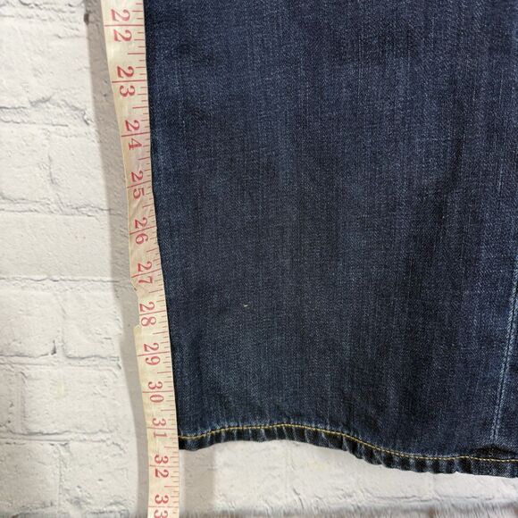 Timberland Baggy Denim Jeans Men Size 34 X 33 Dark Blue Boot Cut Western Pants - Picture 12 of 15